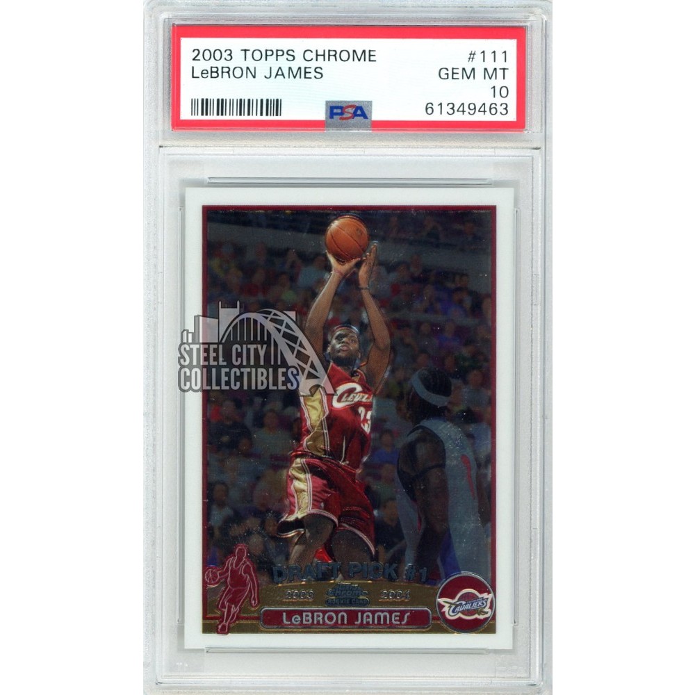 topps chrome lebron rookie