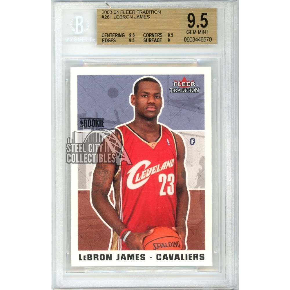 LeBron James 2003-04 Fleer Tradition Rookie Card RC #261 BGS
