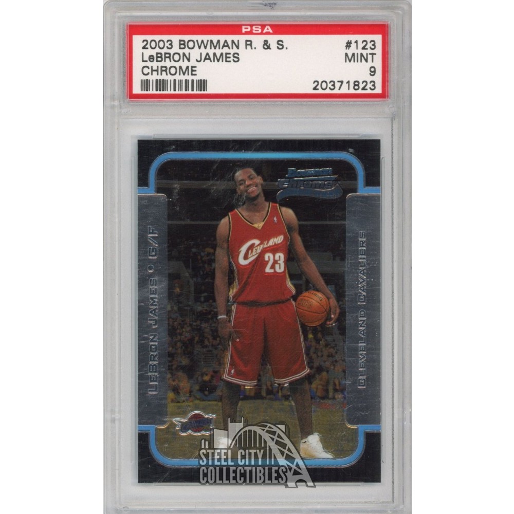 LeBron James 2003-04 Bowman Chrome Rookie Card #123 PSA 9 | Steel
