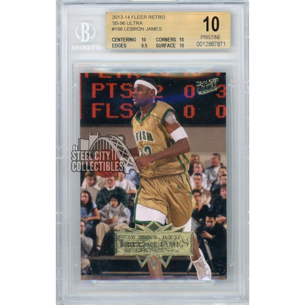 LeBron James 2013-14 Fleer Retro '95-96 Ultra Basketball Card BGS 10 Pristine