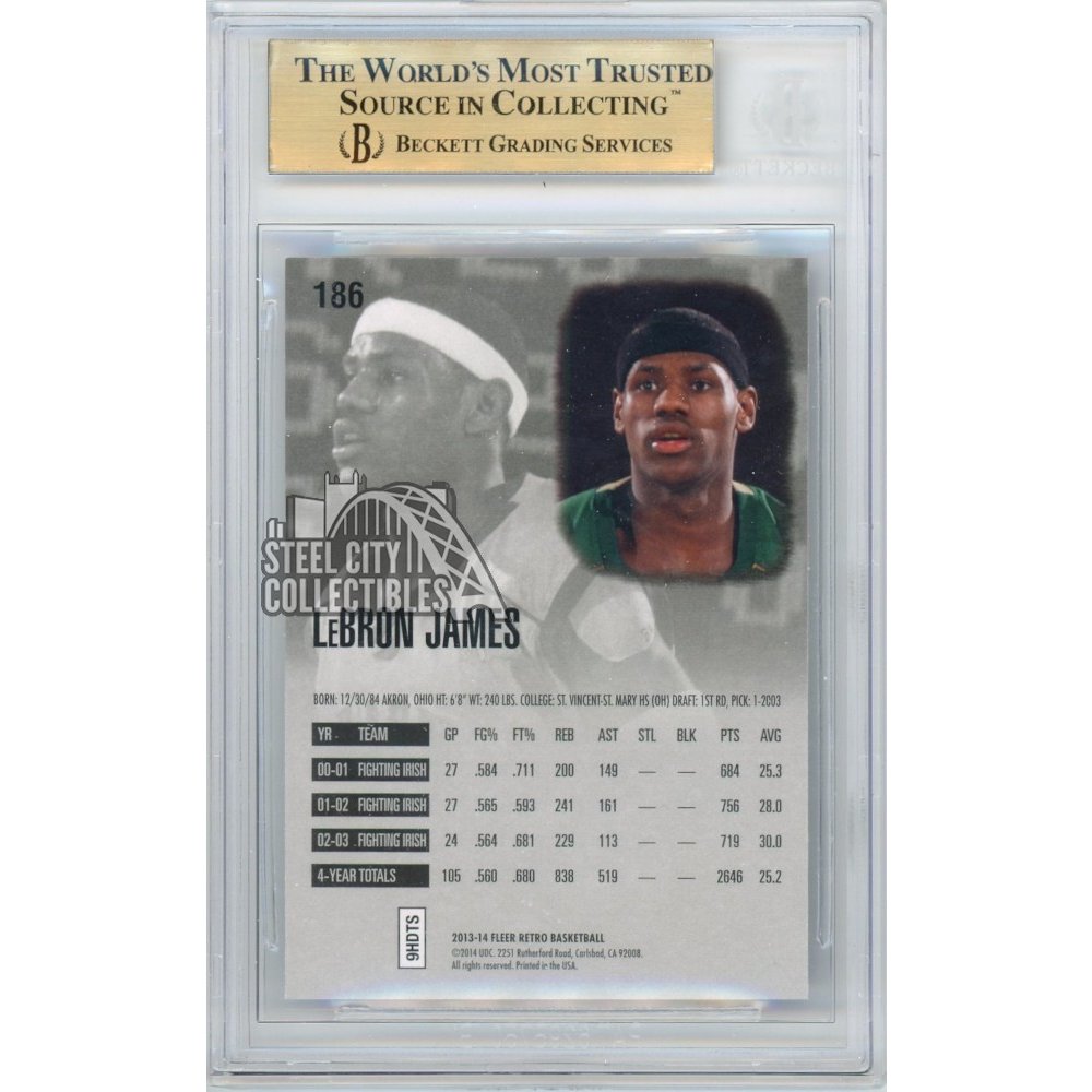 LeBron James 2013-14 Fleer Retro '95-96 Ultra Basketball Card BGS