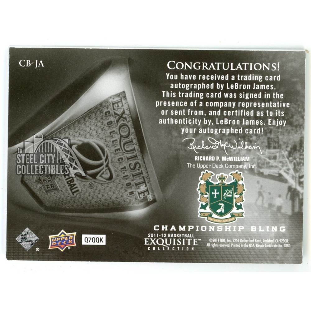 LeBron James 2011-12 Exquisite Collection Championship Bling