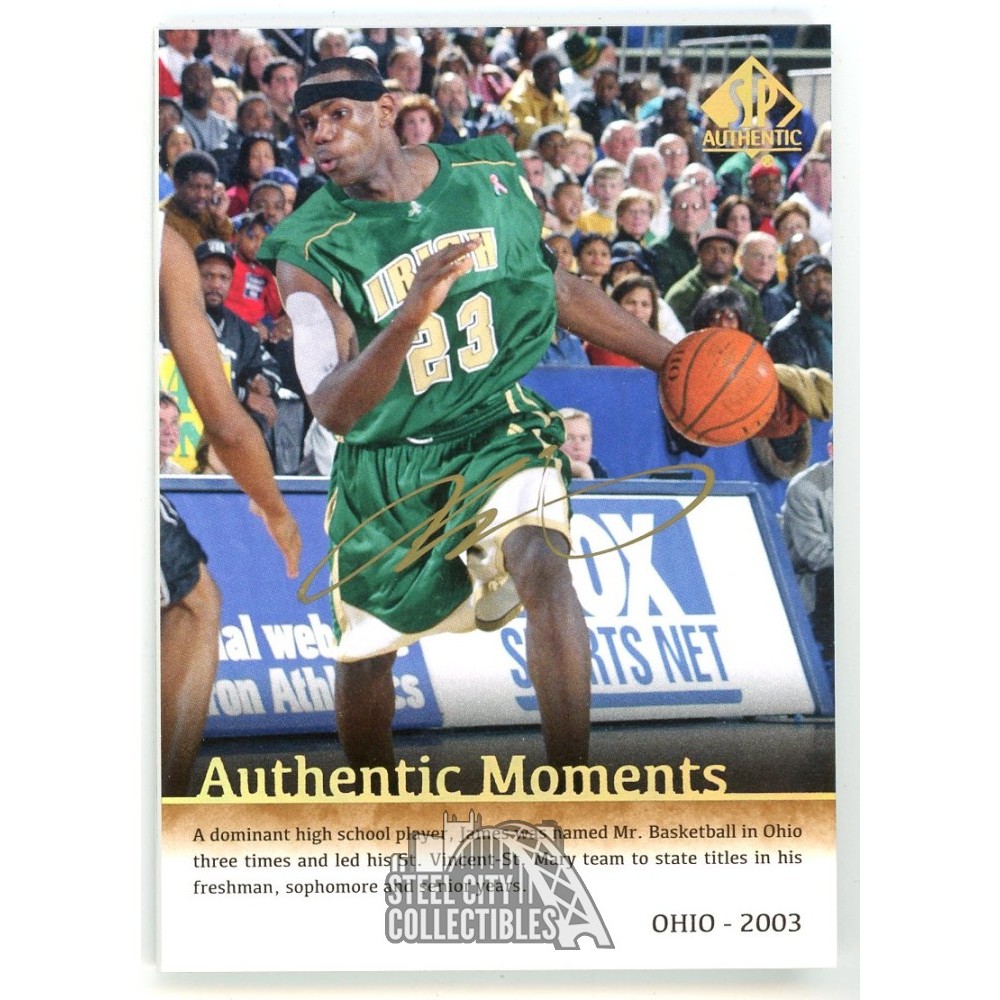 signed lebron james card