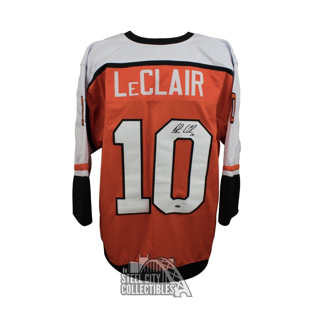 john leclair autographed jersey