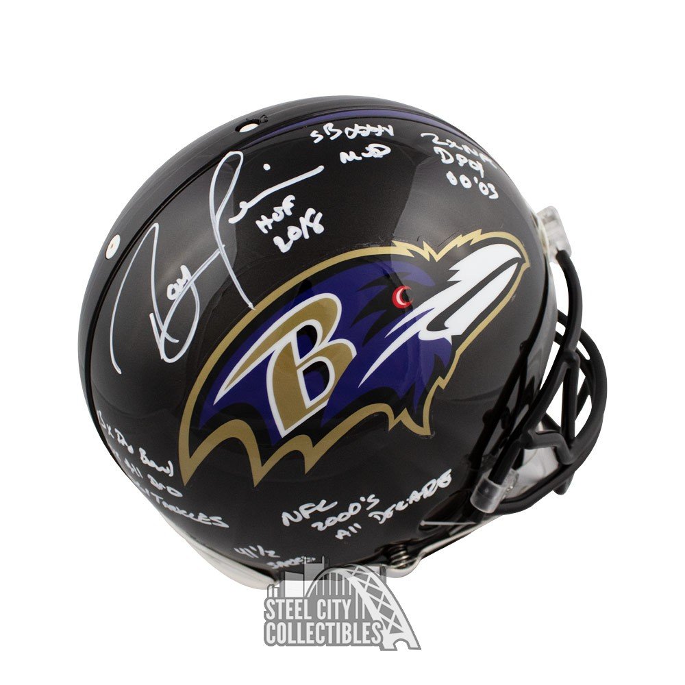 ray lewis autographed football