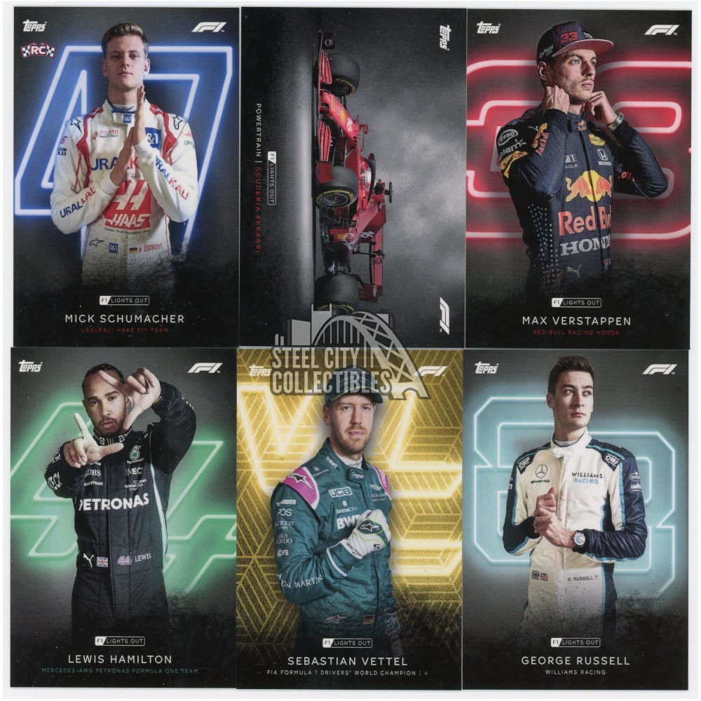 2021 Topps On-Demand Lights Out Formula 1 F1 Racing Complete 40-Card Set Steel City Collectibles