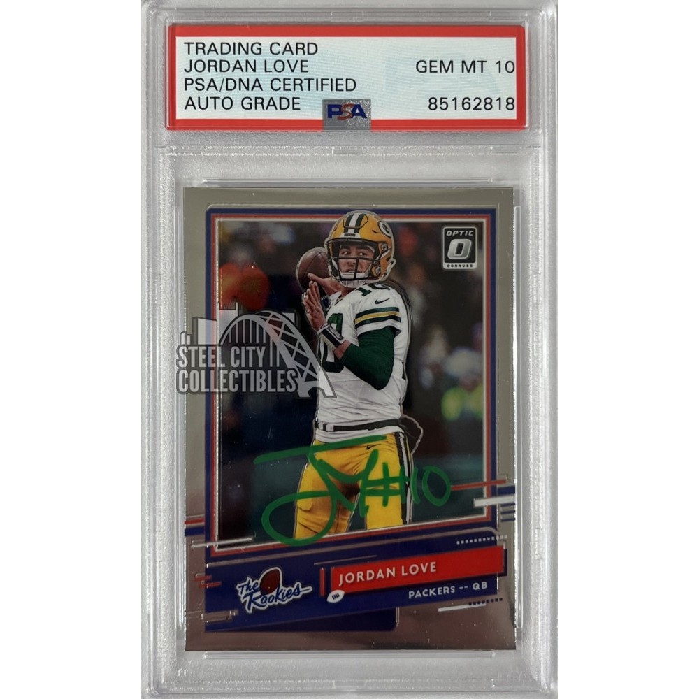 Jordan Love 2020 Panini Optic The Rookies Autograph Card #TR-JL