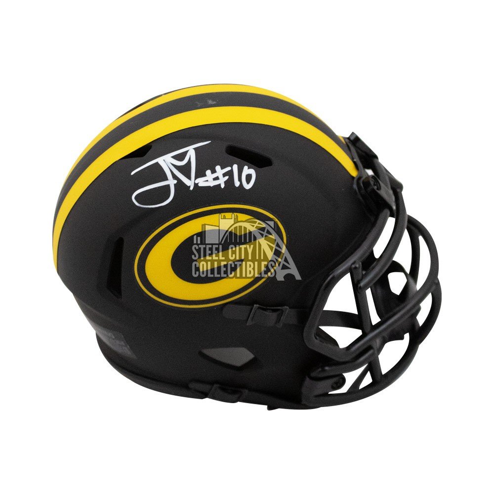 Jordan Love Autographed Green Bay Packers Eclipse Mini Football Helmet -  BAS COA (White Ink)