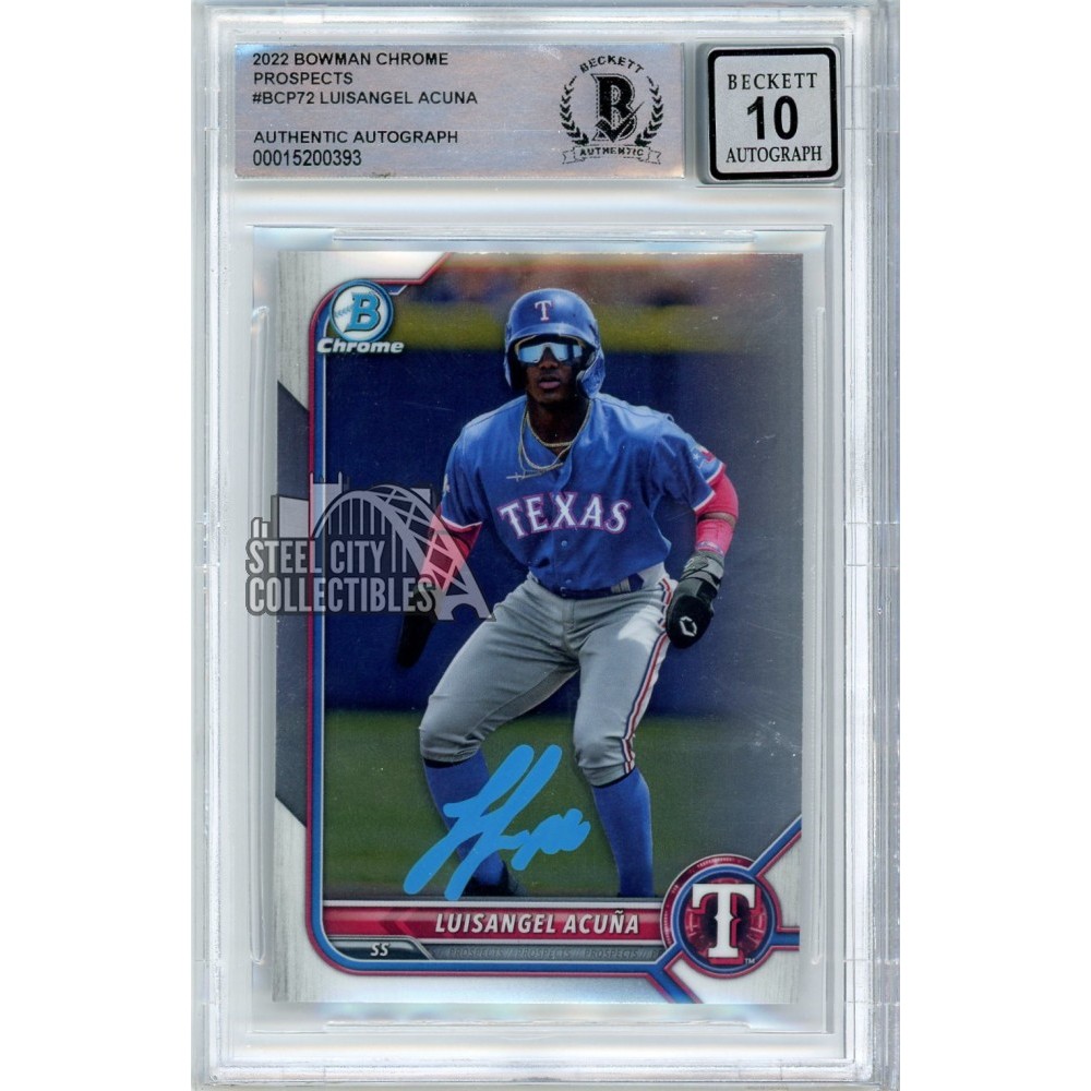 LuisAngel Acuna 2022 Bowman Chrome Autograph Card #BCP-72