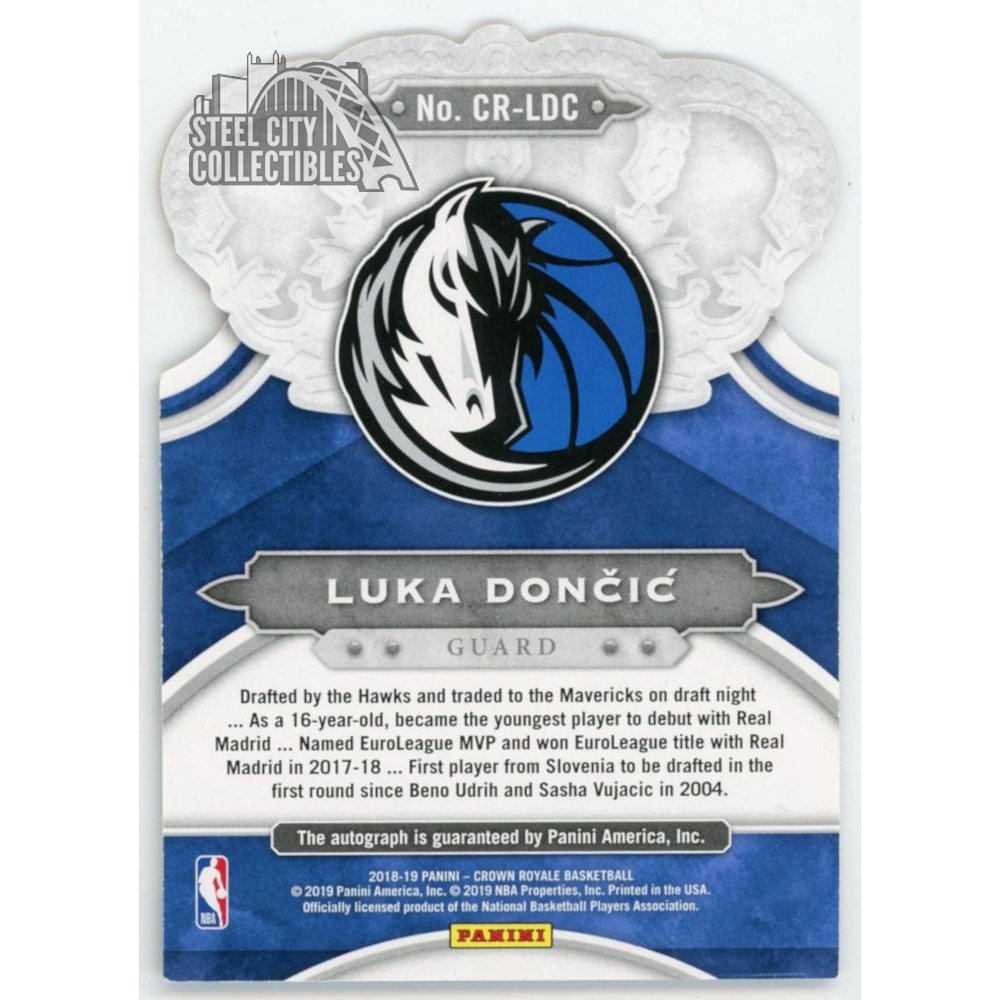 Luka Doncic 2018-19 Panini Crown Royale Basketball Rookie Autograph 148/149