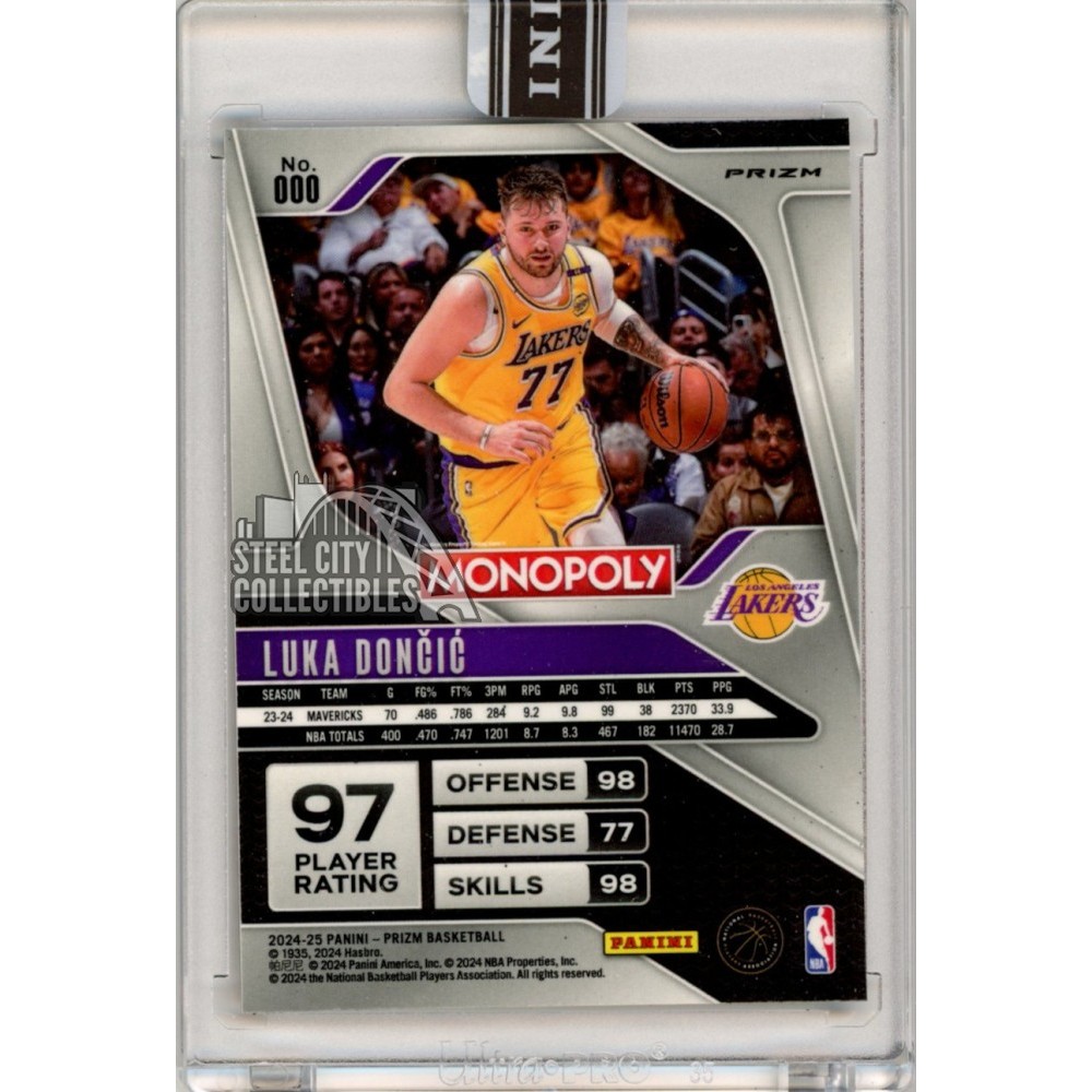 Luka Doncic 2024-25 Panini Prizm Monopoly Free Parking Refractor
