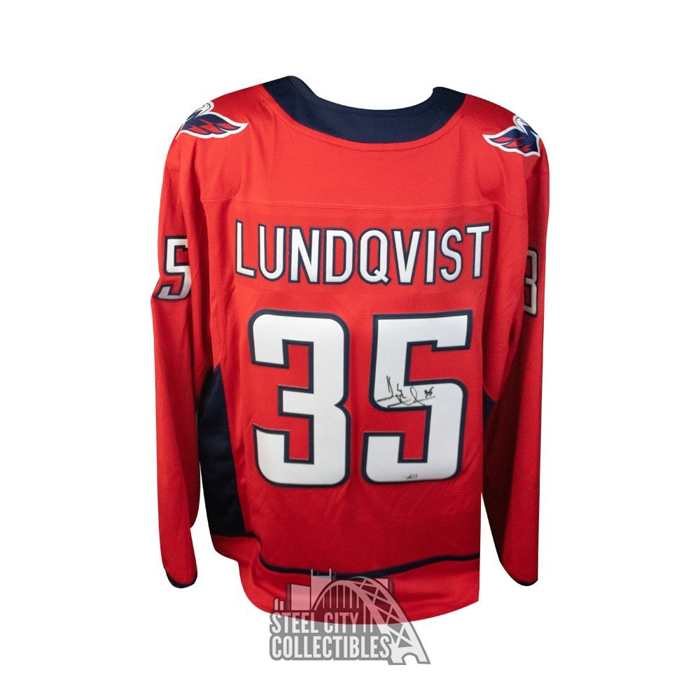 Henrik Lundqvist Autographed Capitals Fanatics Hockey Jersey - Fanatics