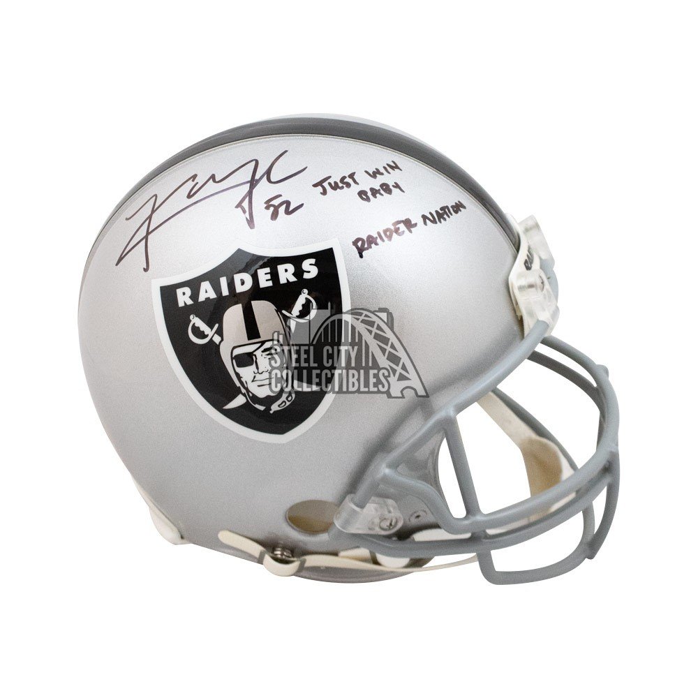 khalil mack autographed helmet