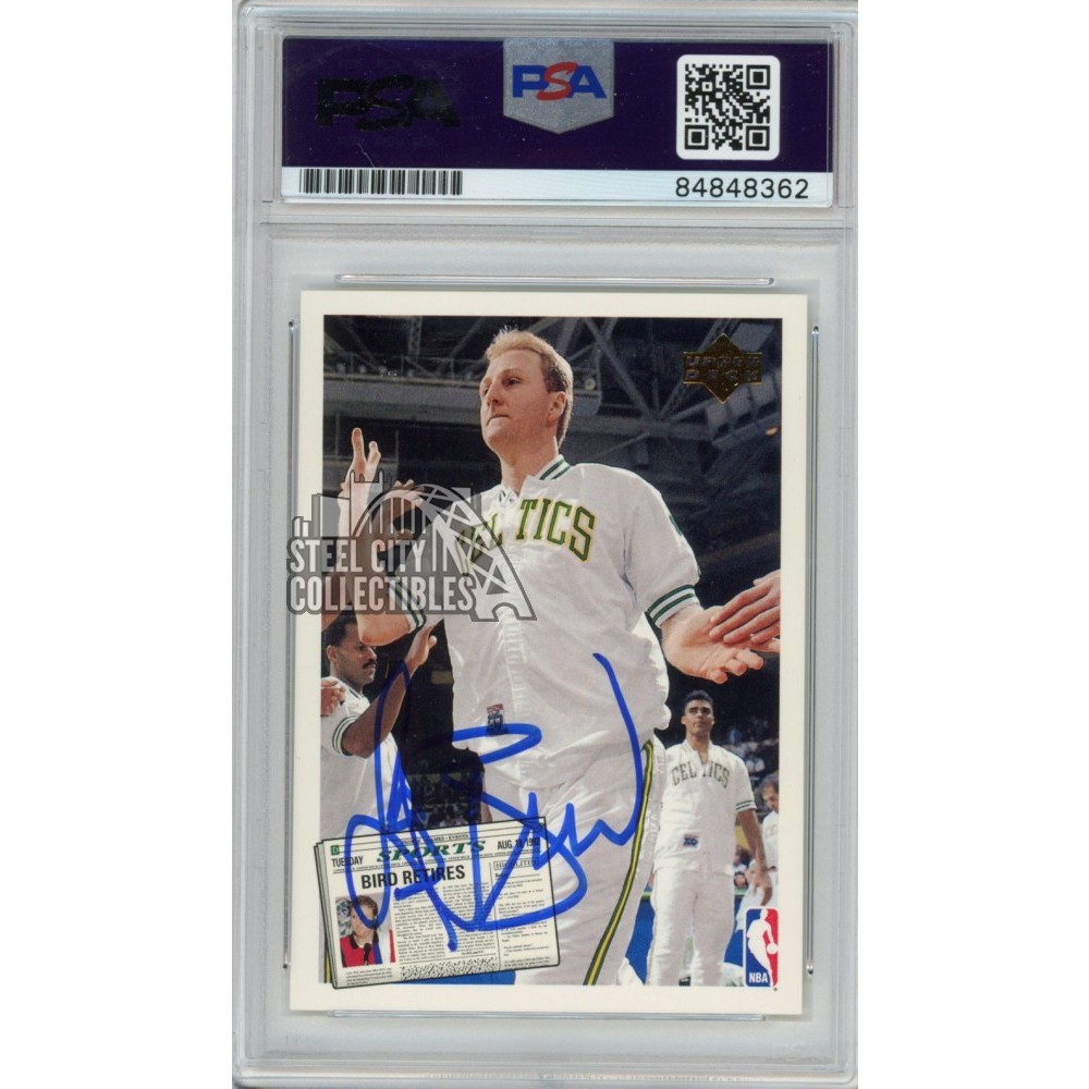 Magic Johnson Larry Bird 1992-93 Upper Deck Retire Dual Autograph