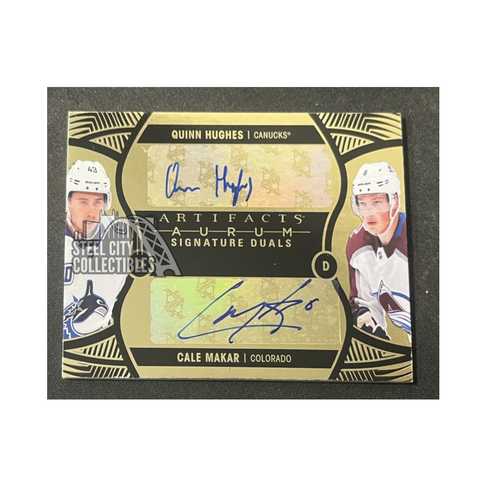 Cale Makarquinn Hughes 2020 21 Artifacts Aurum Autograph Card Abd Hm 
