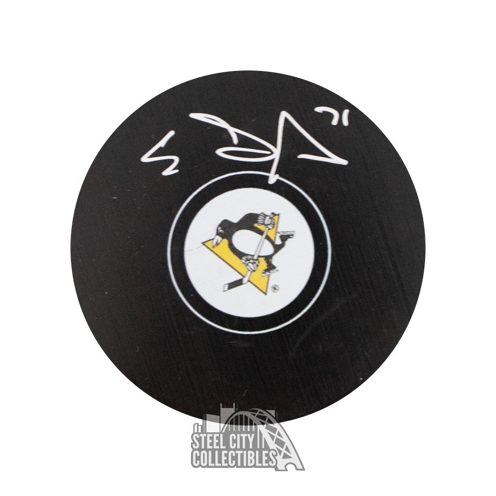 Autographed Evgeni Malkin Pittsburgh Penguins Hockey Puck with COA 