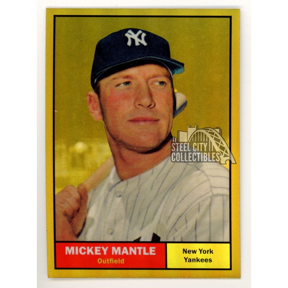 Mickey Mantle 2011 Topps Chrome Gold Refractor Card 300 Steel City