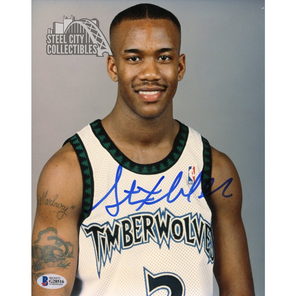 Minnesota Timberwolves Stephon Marbury Signed Pro Style Black Jersey BAS  Authenticated - Tennzone Sports Memorabilia