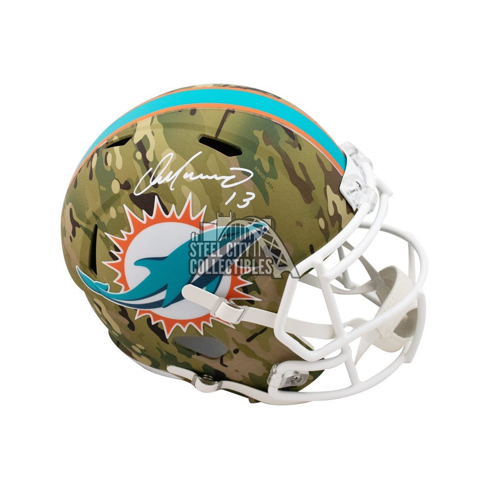 Dan Marino Autographed Miami Dolphins Camo Replica Full-Size Football  Helmet - JSA COA