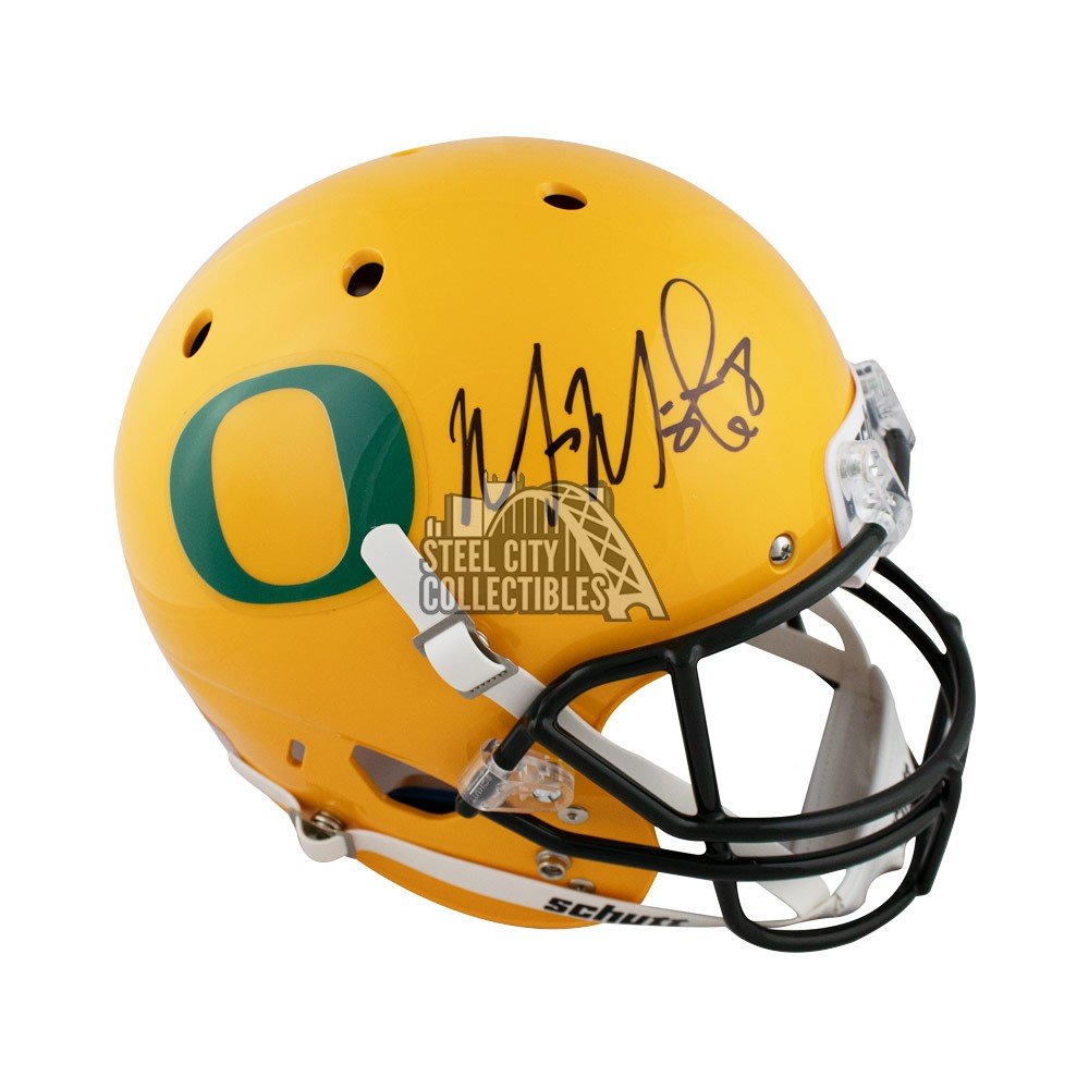 Marcus Mariota Autographed Oregon Ducks Yellow Full-Size Football - Main Image