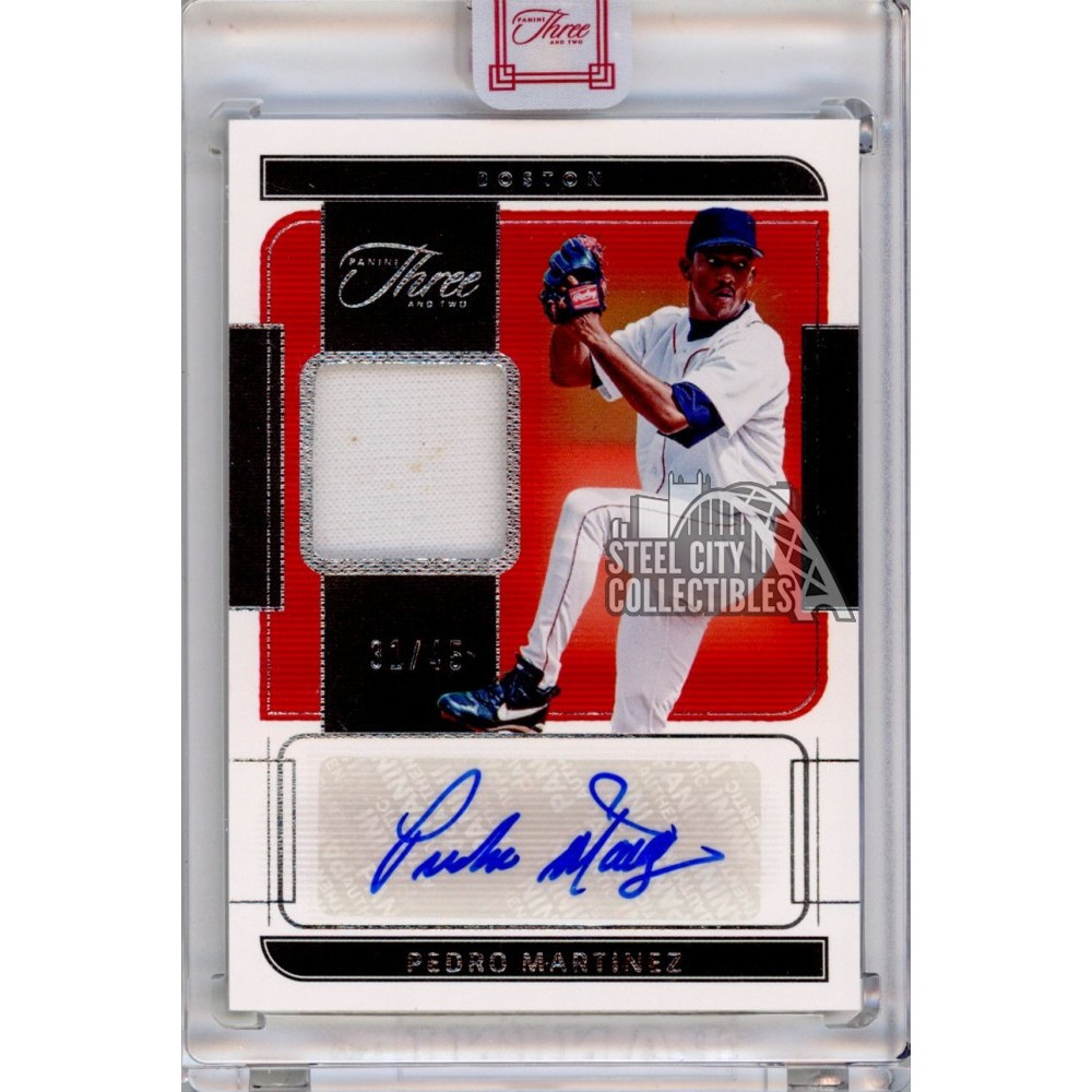 Pedro Martinez 2022 Panini Three & Two Autograph Jersey Card