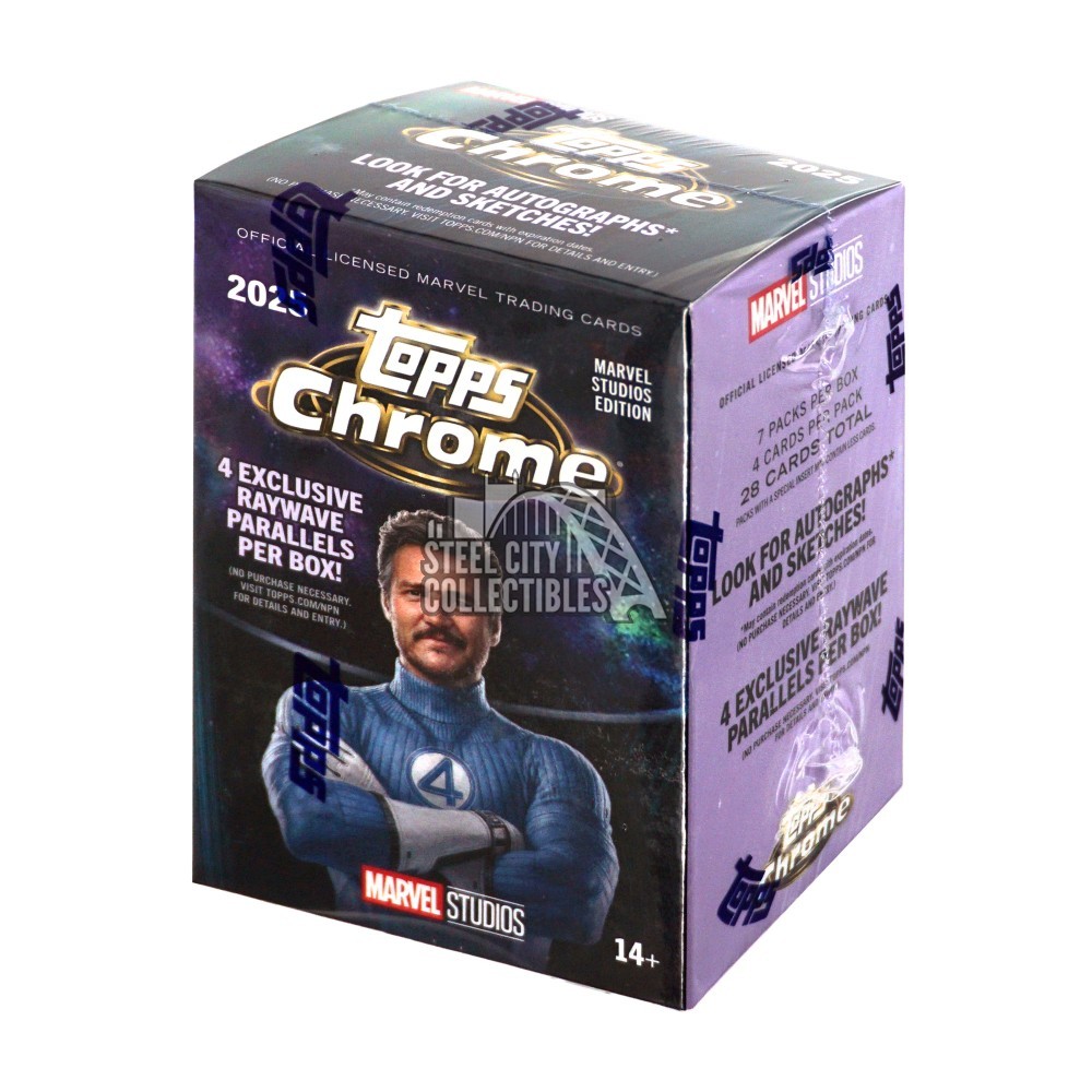marvel topps chrome 2025 booster box 2025 Topps Chrome Marvel Studios Blaster Box main image 1