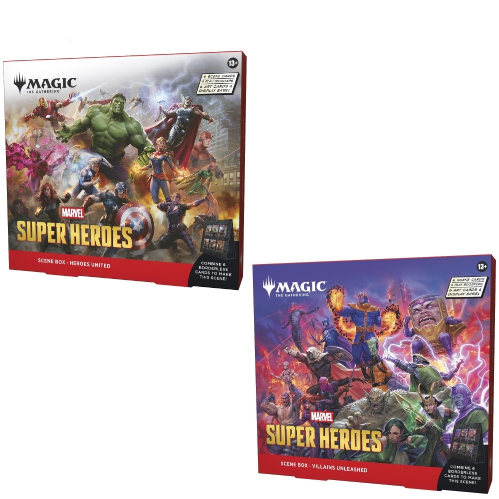 Magic the Gathering Marvel Super Heroes Scene 2-Box Lot | Steel