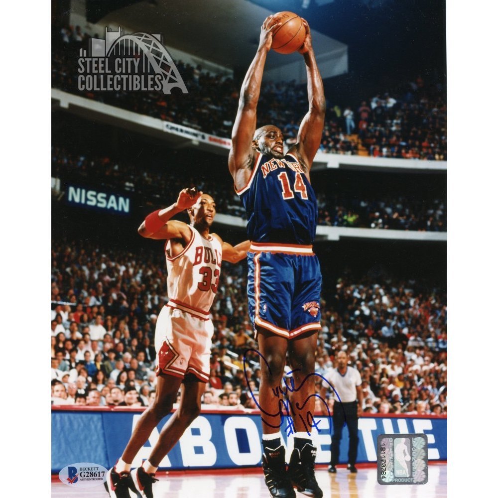 Anthony Mason Autographed New York Knicks 8x10 Photo BAS COA (E) Steel City Collectibles