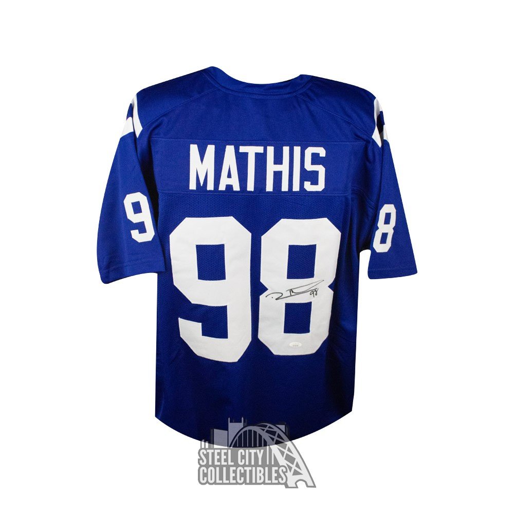 Robert Mathis Autographed Indianapolis Colts Custom Football Jersey - JSA COA