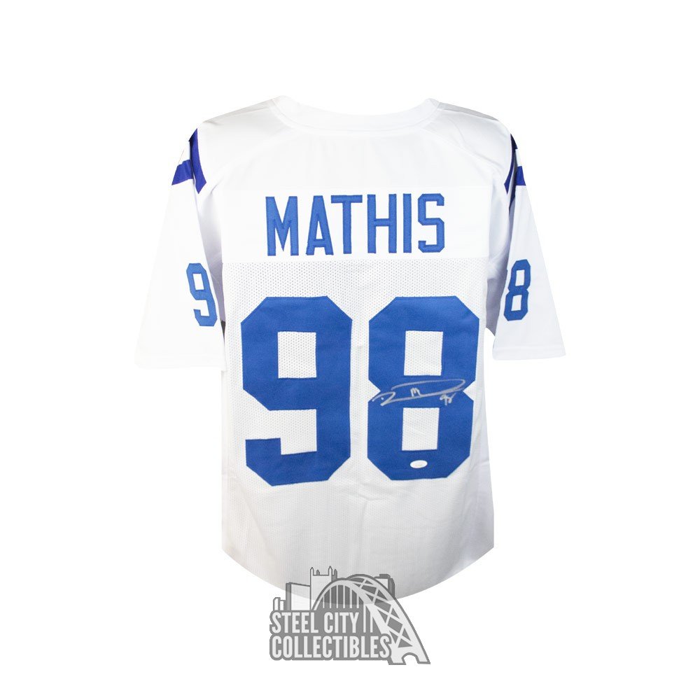Robert Mathis Autographed Indianapolis Colts Custom White Football Jersey - JSA COA