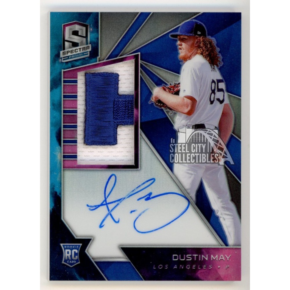 Dustin Autograph Dustin May 2020 Panini Spectra Nebula Autograph Rookie Patch Card #146 ...