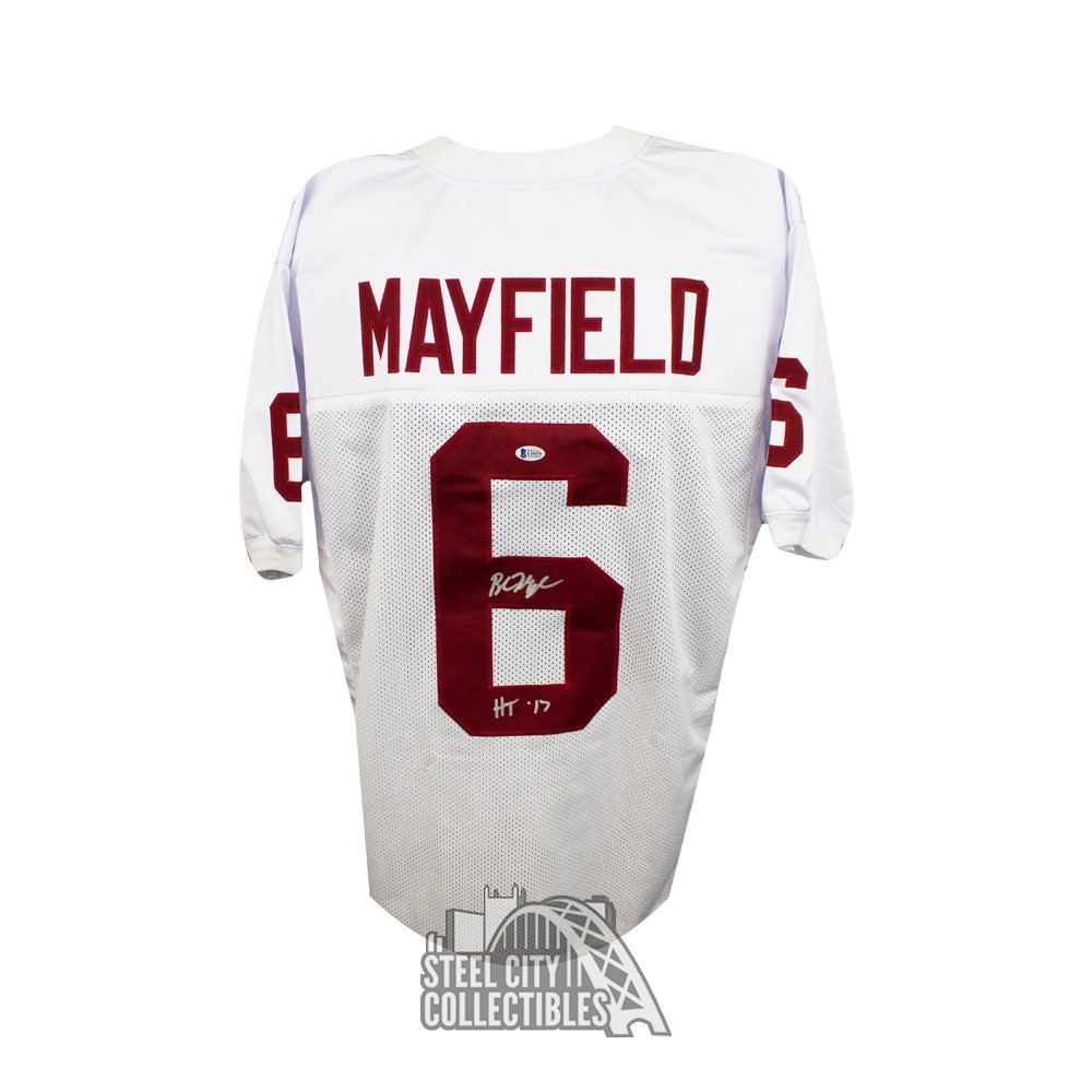 baker mayfield signed ou jersey