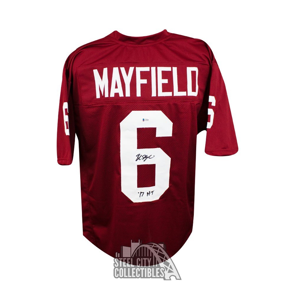 baker mayfield signed ou jersey