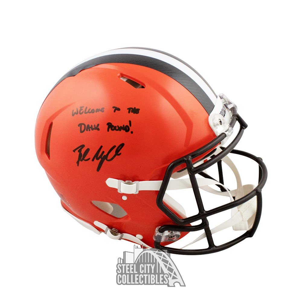 baker mayfield autographed helmet