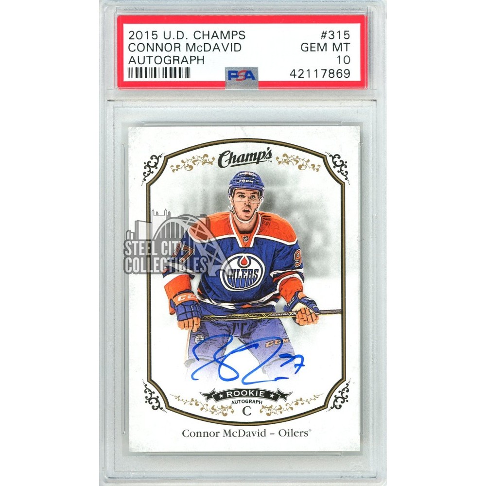 Connor McDavid 2015-16 Upper Deck Champs Autograph Rookie Card