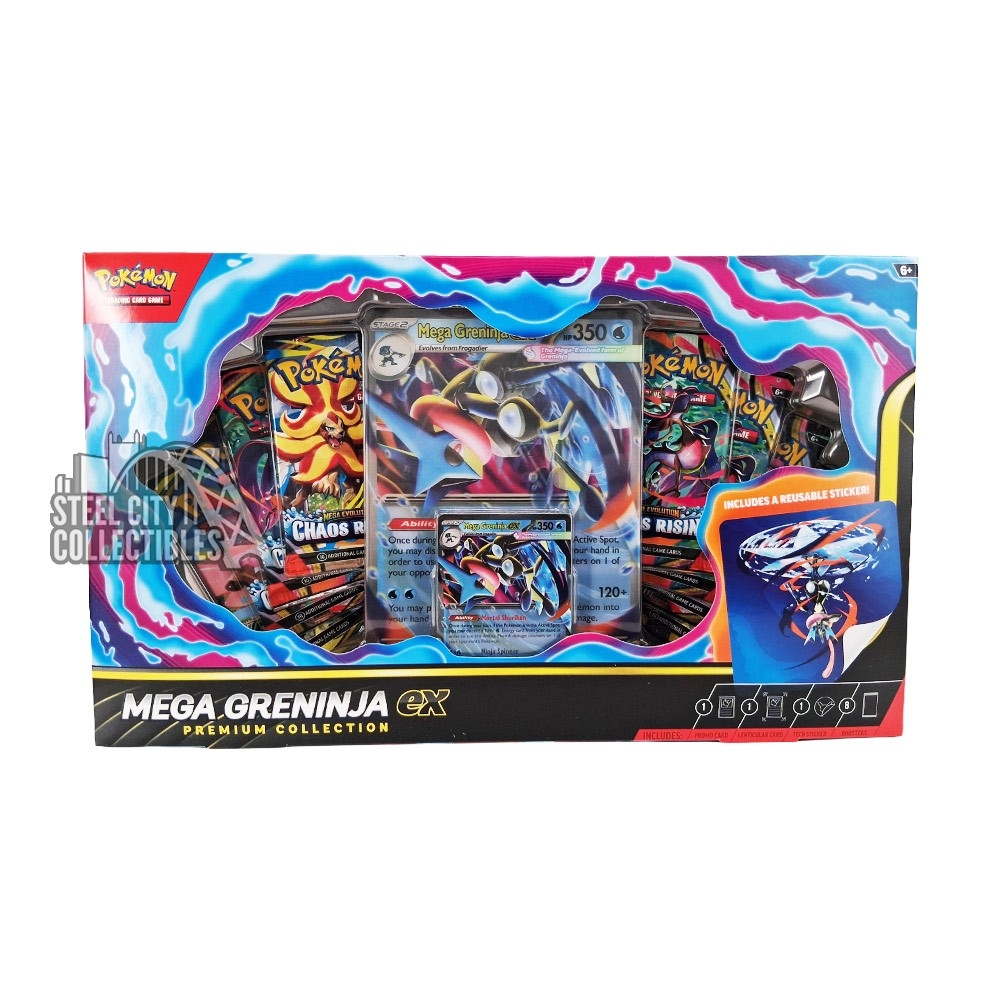 Pokemon Mega Greninja ex Premium Collection 6-Box Case | Steel