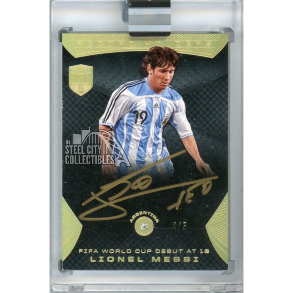 Lionel Messi 2018 Panini Eminence Record Holders Debut Diamond Autograph 4/5