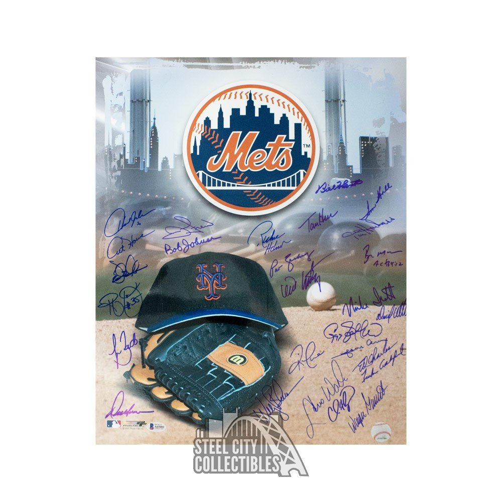 New York Mets Greats Autographed 16x20 Photo (27 Signatures) - BAS LOA ...