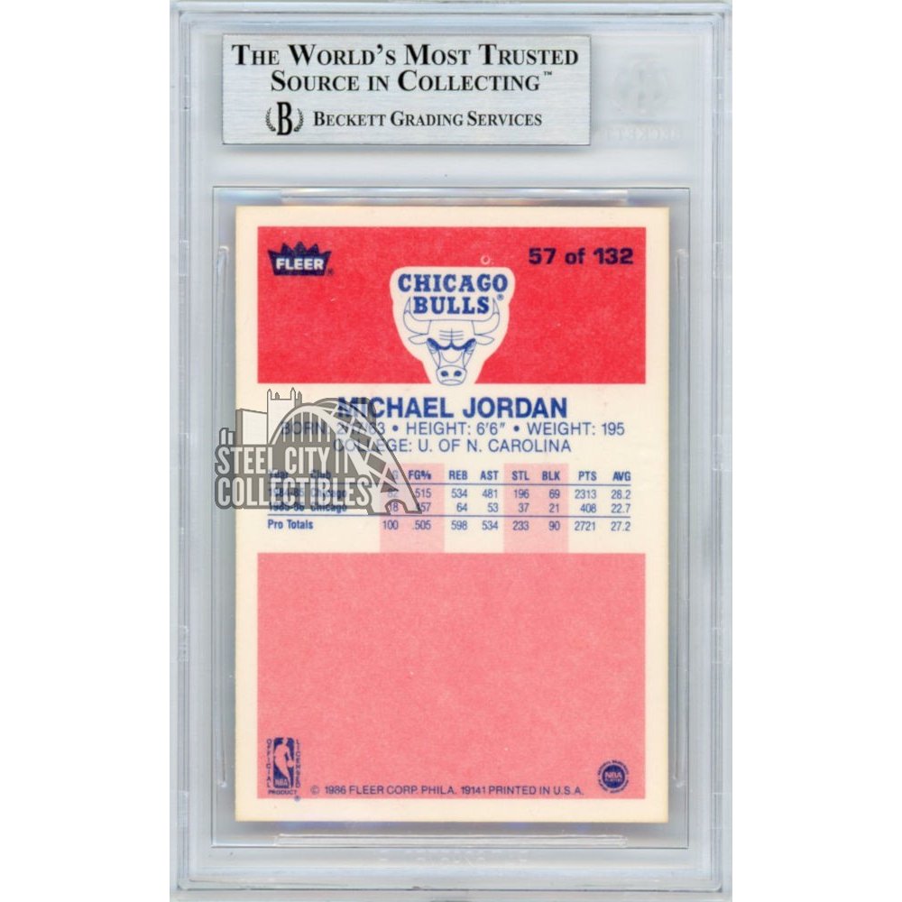 激レア 1986 FLEER MICHAEL JORDAN RC #8 貴重 🔥MICHAEL JORDAN 1986 FLEER RC ROOKIE STICKER #8 GRADED PSA