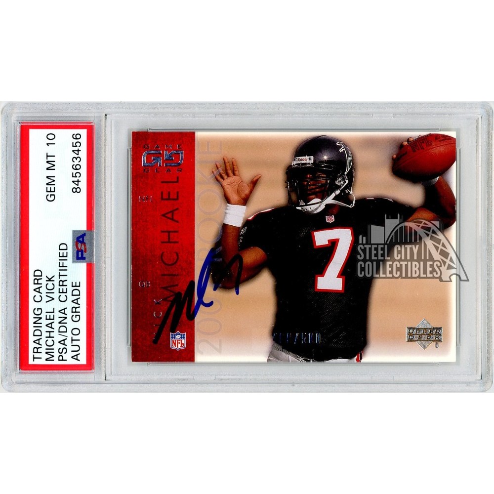 Michael Vick 2001 Upper Deck Game Gear Autograph Rookie Card /500 101