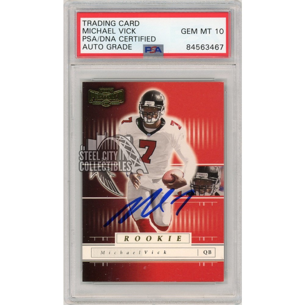Michael Vick 2001 Playoff Preferred Autograph Rookie Card /1100 101