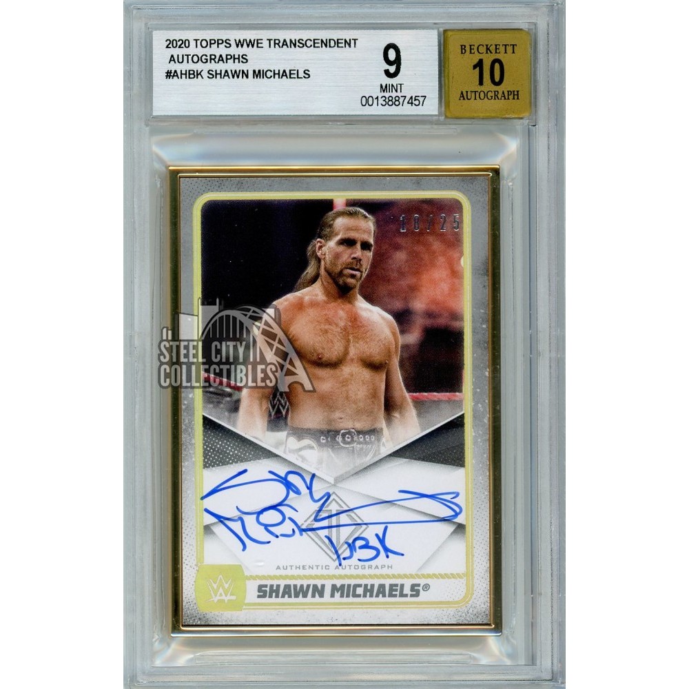 Shawn Michaels 2020 Topps Transcendent WWE Autograph Card 18/25 BGS 9