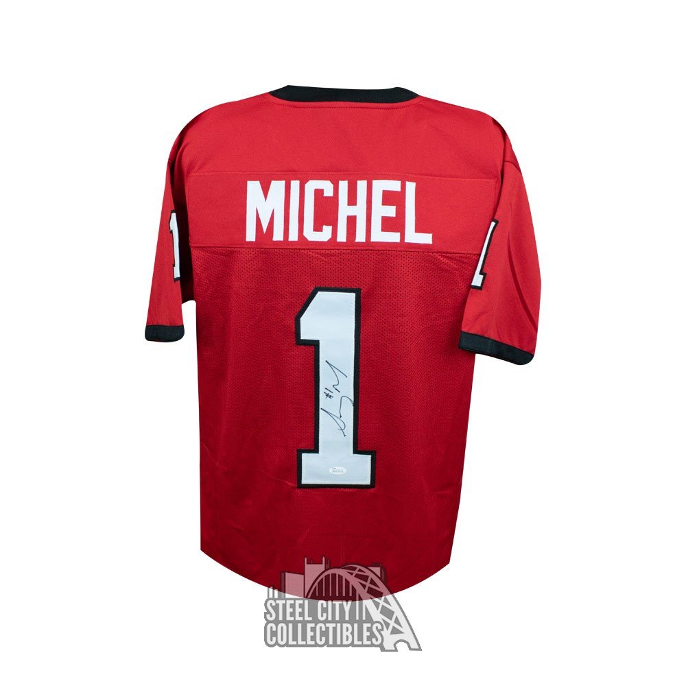 sony michel autographed jersey