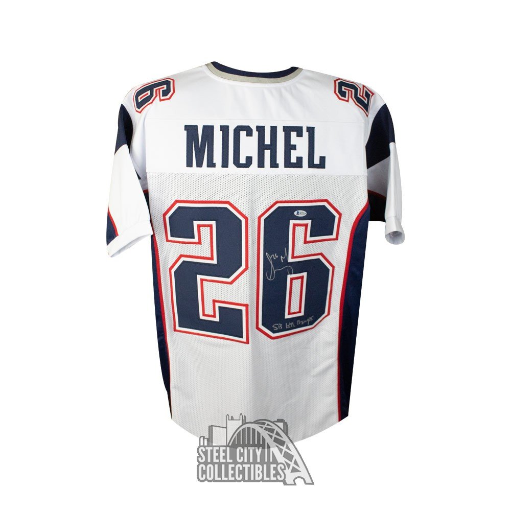 sony michel autographed jersey