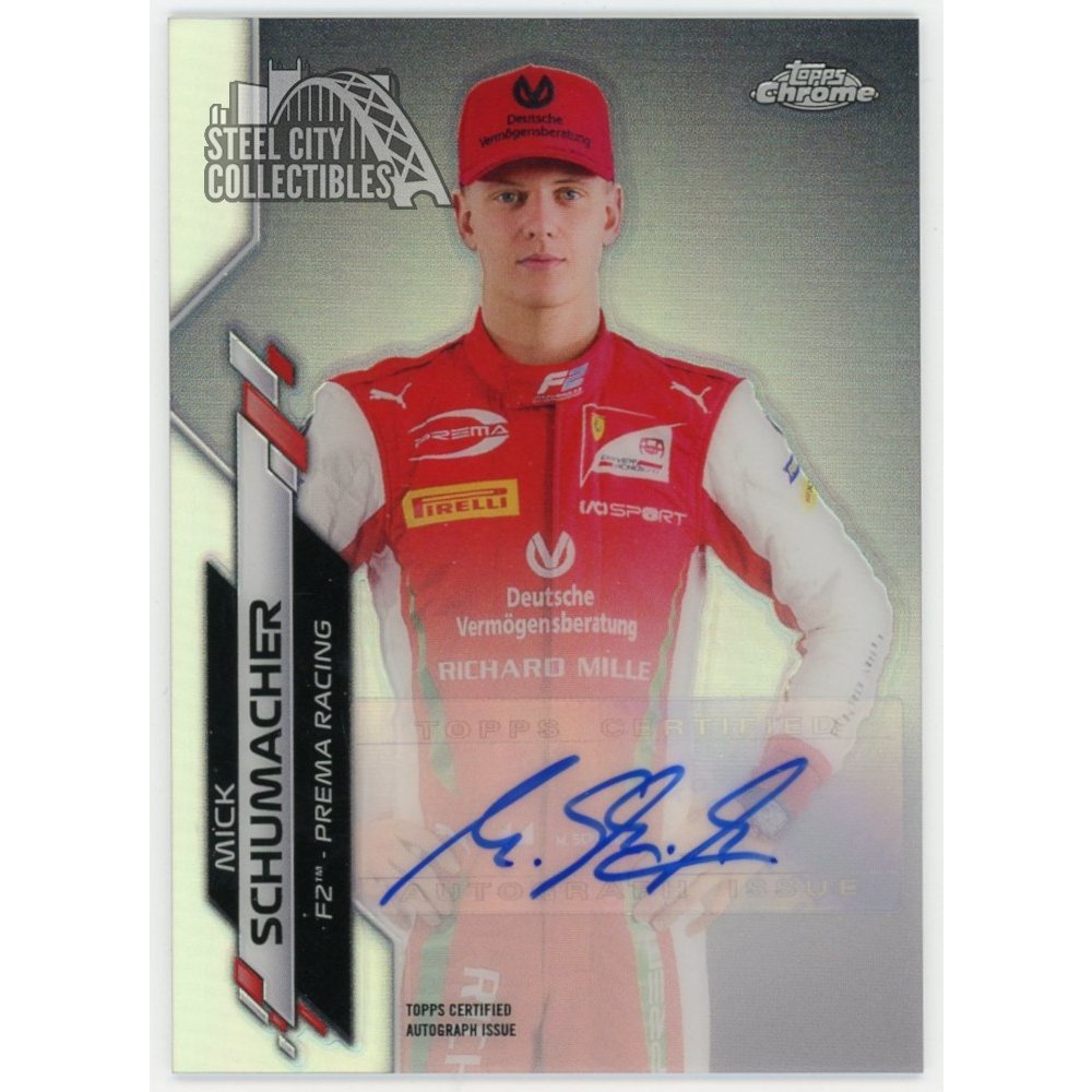 Mick Schumacher 2020 Topps Chrome Formula 1 F1 Refractor Auto 132