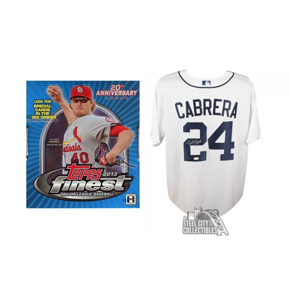 2013 Topps Finest Baseball Hobby Box Random Division Group Break - Prize - Miguel  Cabrera Autographed Detroit Tigers Nike Baseball Jersey - JSA COA #1 -  CHRIS