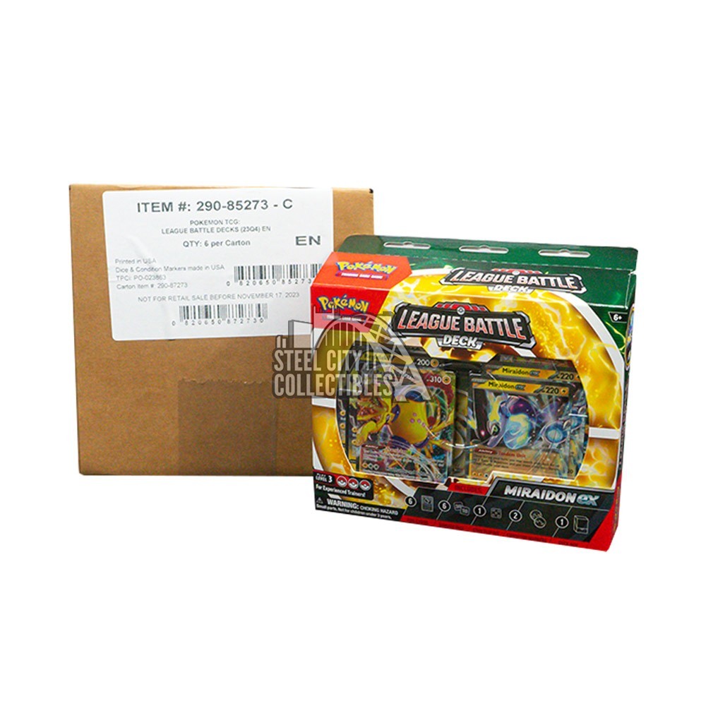 Pokemon Miraidon EX League Battle Deck 6-Box Case