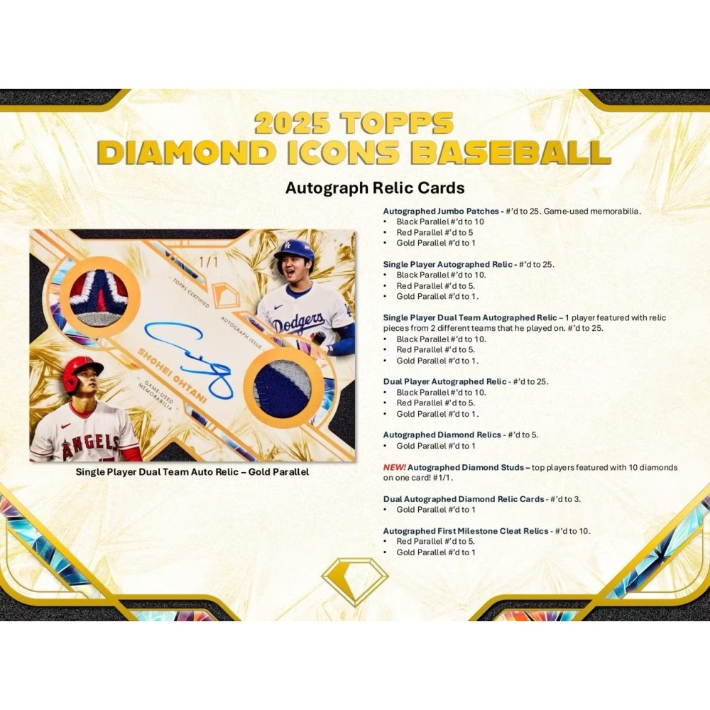 2025 Topps Diamond Icons Baseball Hobby Box | Steel City Collectibles