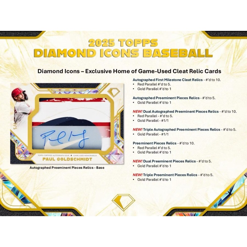 2025 Topps Diamond Icons Baseball Hobby 2-Box Case | Steel City