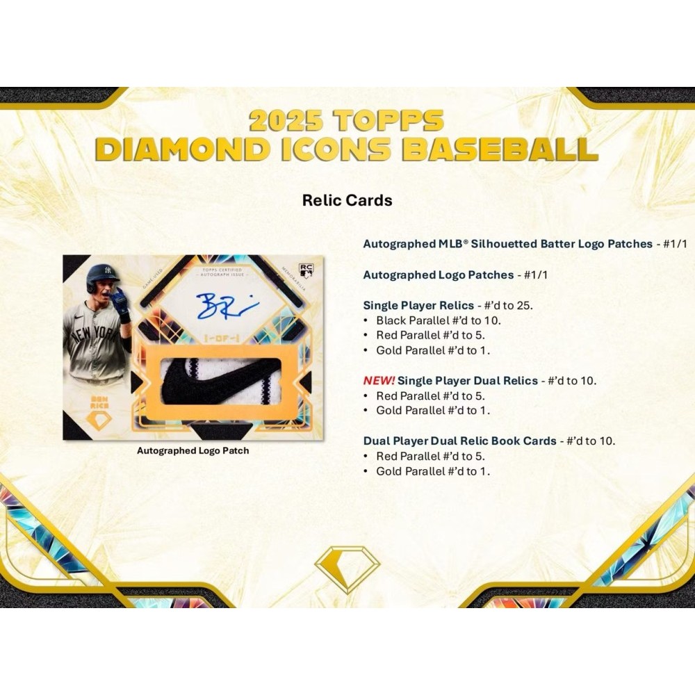 2025 Topps Diamond Icons Baseball Hobby Box | Steel City Collectibles